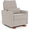 Matera Glider Recliner, Sand With Walnut Base - Nursery Chairs - 1 - thumbnail