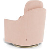 Nessa Glider, Petal Pink With Gold Swivel Base - Nursery Chairs - 4