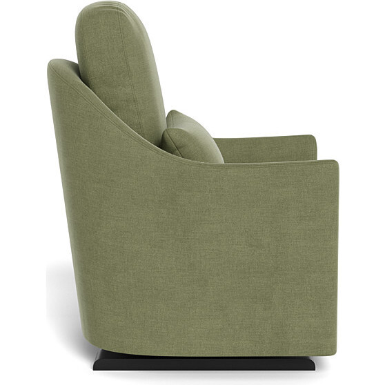 Nessa Glider, Olive Green Cotton-Linen With Espresso Base - Nursery Chairs - 3
