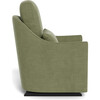 Nessa Glider, Olive Green Cotton-Linen With Espresso Base - Nursery Chairs - 3