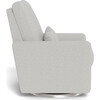 Matera Glider Recliner, Fog Grey With Brushed Steel Swivel Base - Nursery Chairs - 3