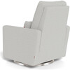 Matera Glider Recliner, Fog Grey With Brushed Steel Swivel Base - Nursery Chairs - 4