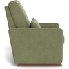 Matera Glider Recliner, Olive Green Cotton-Linen With Walnut Base - Nursery Chairs - 3