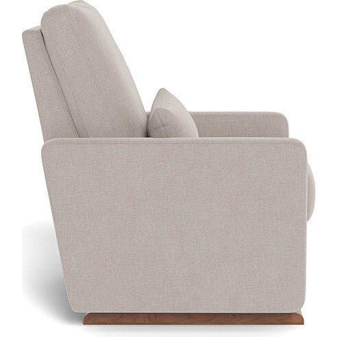 Matera Glider Recliner, Sand With Walnut Base - Nursery Chairs - 3