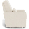 Matera Glider Recliner, Dune With Brushed Steel Swivel Base - Nursery Chairs - 3