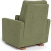 Matera Glider Recliner, Olive Green Cotton-Linen With Walnut Base - Nursery Chairs - 4