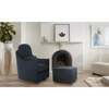 Nessa Glider, Olive Green Cotton-Linen With Espresso Base - Nursery Chairs - 5