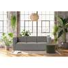 Round Storage Ottoman, Dove Grey Boucle - Ottomans - 4