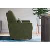 Matera Glider Recliner, Olive Green Cotton-Linen With Walnut Base - Nursery Chairs - 5