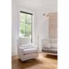 Vera Glider, Sand With Brushed Steel Swivel Base - Nursery Chairs - 5