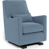 Luca Glider, Denim Blue With Espresso Base - Nursery Chairs - 1 - thumbnail