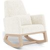 Joya Rocker, Faux Sheepskin With Maple Base - Nursery Chairs - 1 - thumbnail