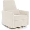 Grano Glider Recliner, Dune With Gold Swivel Base - Nursery Chairs - 1 - thumbnail