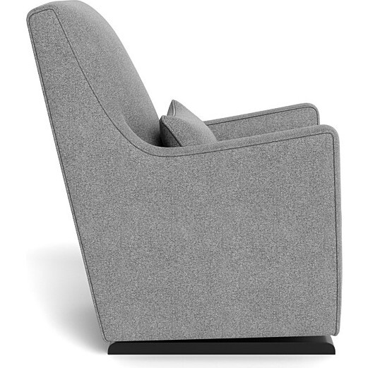 Luca Glider, Pepper Grey Weave With Espresso Base - Nursery Chairs - 3