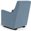 Luca Glider, Denim Blue With Espresso Base - Nursery Chairs - 4