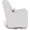 Luca Glider, Dove Grey Boucle With Brushed Steel Swivel - Nursery Chairs - 3