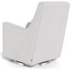 Luca Glider, Dove Grey Boucle With Brushed Steel Swivel - Nursery Chairs - 4