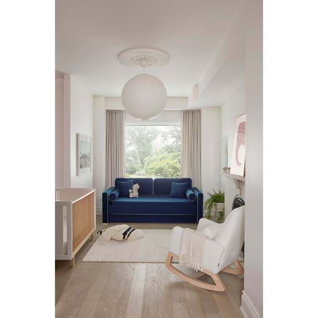 Joya Rocker, Faux Sheepskin With Maple Base - Nursery Chairs - 5