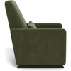 Grano Glider Recliner, Moss Green Velvet With Espresso Base - Nursery Chairs - 3