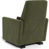 Grano Glider Recliner, Moss Green Velvet With Espresso Base - Nursery Chairs - 4