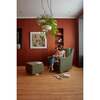 Glider Ottoman, Moss Green Velvet With Espresso Base - Ottomans - 2