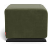 Glider Ottoman, Moss Green Velvet With Espresso Base - Ottomans - 3