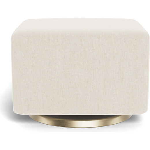 Glider Ottoman, Dune With Gold Swivel Base - Ottomans - 4