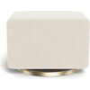Glider Ottoman, Dune With Gold Swivel Base - Ottomans - 4