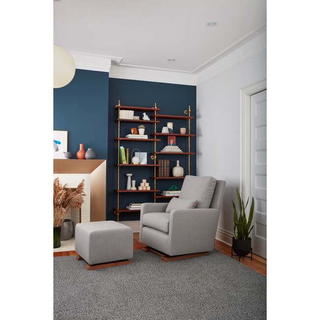 Glider Ottoman, Dune With Espresso Base - Ottomans - 5