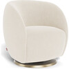 Gem Glider, Dune With Gold Swivel Base - Nursery Chairs - 1 - thumbnail