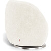 Gem Glider, Faux Sheepskin With Brushed Steel Swivel Base - Nursery Chairs - 3
