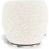 Gem Glider, Faux Sheepskin With Brushed Steel Swivel Base - Nursery Chairs - 4