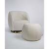 Gem Glider, Deep Navy With Brushed Steel Swivel Base - Nursery Chairs - 2