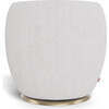Gem Glider, Dove Grey Boucle With Gold Swivel Base - Nursery Chairs - 4