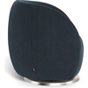 Gem Glider, Deep Navy With Brushed Steel Swivel Base - Nursery Chairs - 3