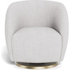 Gem Glider, Dove Grey Boucle With Gold Swivel Base - Nursery Chairs - 5