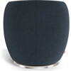 Gem Glider, Deep Navy With Brushed Steel Swivel Base - Nursery Chairs - 4