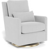Como Glider, Ash With Gold Swivel Base - Nursery Chairs - 1 - thumbnail
