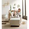Como Glider, Olive Green Cotton-Linen With Gold Swivel Base - Nursery Chairs - 2