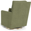 Como Glider, Olive Green Cotton-Linen With Gold Swivel Base - Nursery Chairs - 4