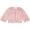 Faux Fur Jacket, Pink - Faux Fur Coats - 1 - thumbnail