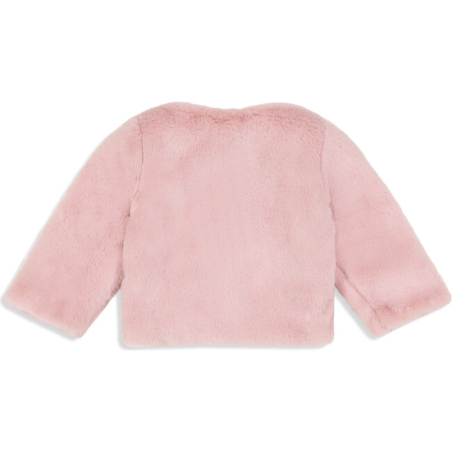 Faux Fur Jacket, Pink - Faux Fur Coats - 2
