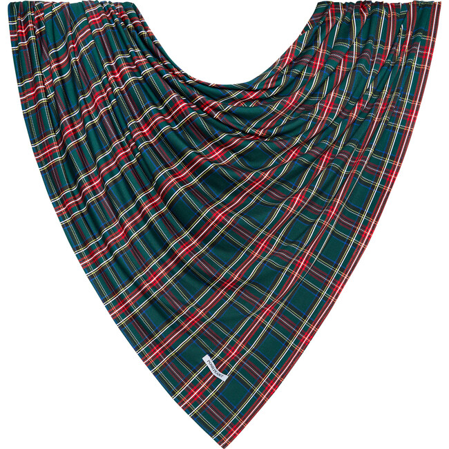 Tartan Plaid Infant Swaddle and Beanie Set, Green - Swaddles - 2