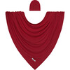 Dark Red Rib Infant Swaddle and Beanie Set, Red - Swaddles - 1 - thumbnail