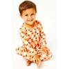 Long Sleeve Halloween Pajama Set, Orange - Pajamas - 3