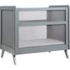 Breathable Mesh 2-in-1 Mini Crib with Mattress, Gray - Cribs - 1 - thumbnail