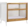 Breathable Mesh 2-in-1 Mini Crib with Mattress, Beech & White - Cribs - 1 - thumbnail