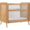 Breathable Mesh 2-in-1 Mini Crib with Mattress, Beech - Cribs - 1 - thumbnail