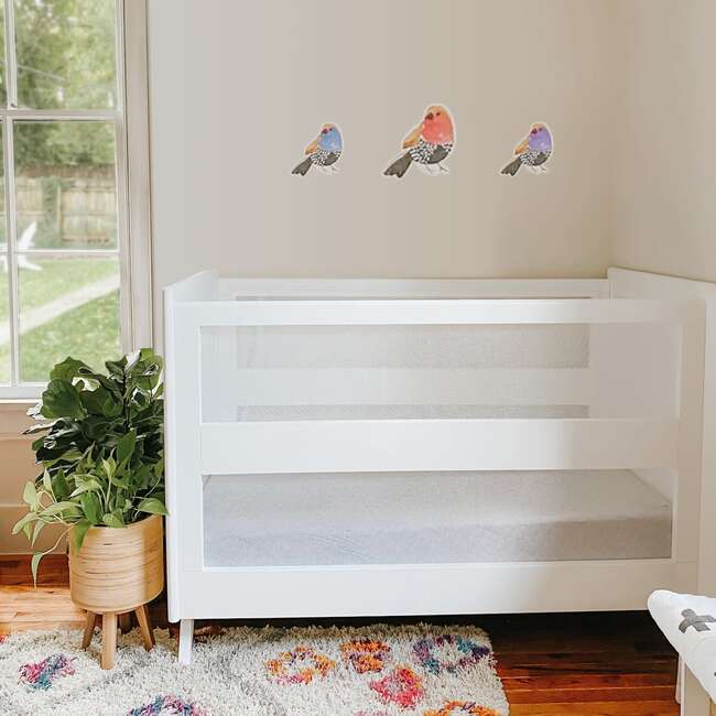 Breathable Mesh 3-in-1 Convertible Crib, White - Cribs - 2