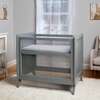 Breathable Mesh 2-in-1 Mini Crib with Mattress, Gray - Cribs - 2